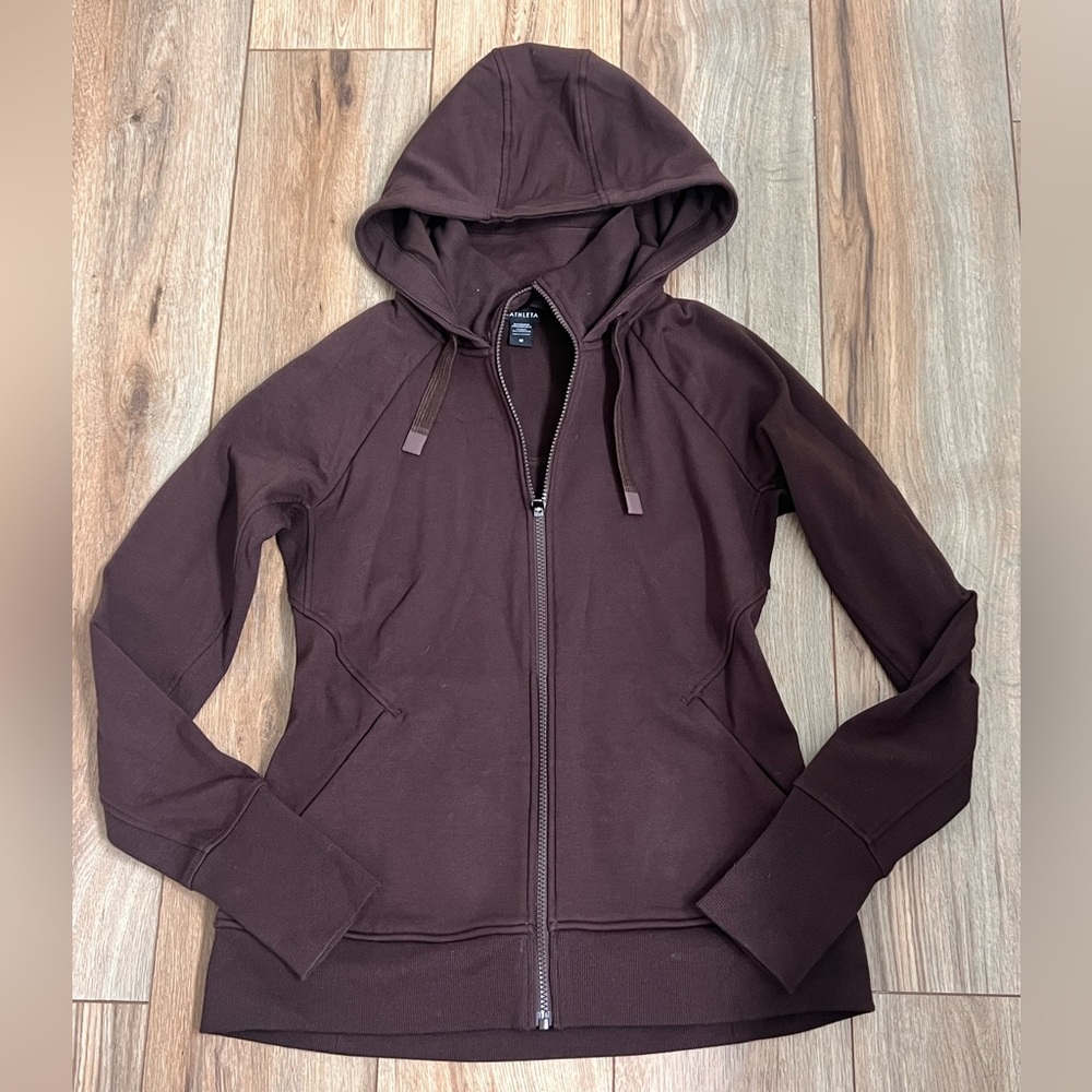 Athleta Triumph Brown Zip-Up Hoodie - Sz. Medium